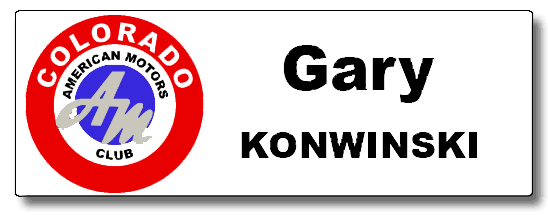 Gary Konwinski AMC Club Name Tag