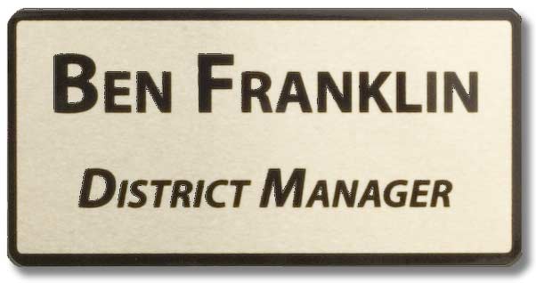Aluminum Custom Printed Name Tags Name Badges Quality Custom Printing