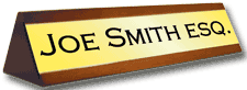 Desktop Name Plate