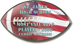 football Shaped Plaque